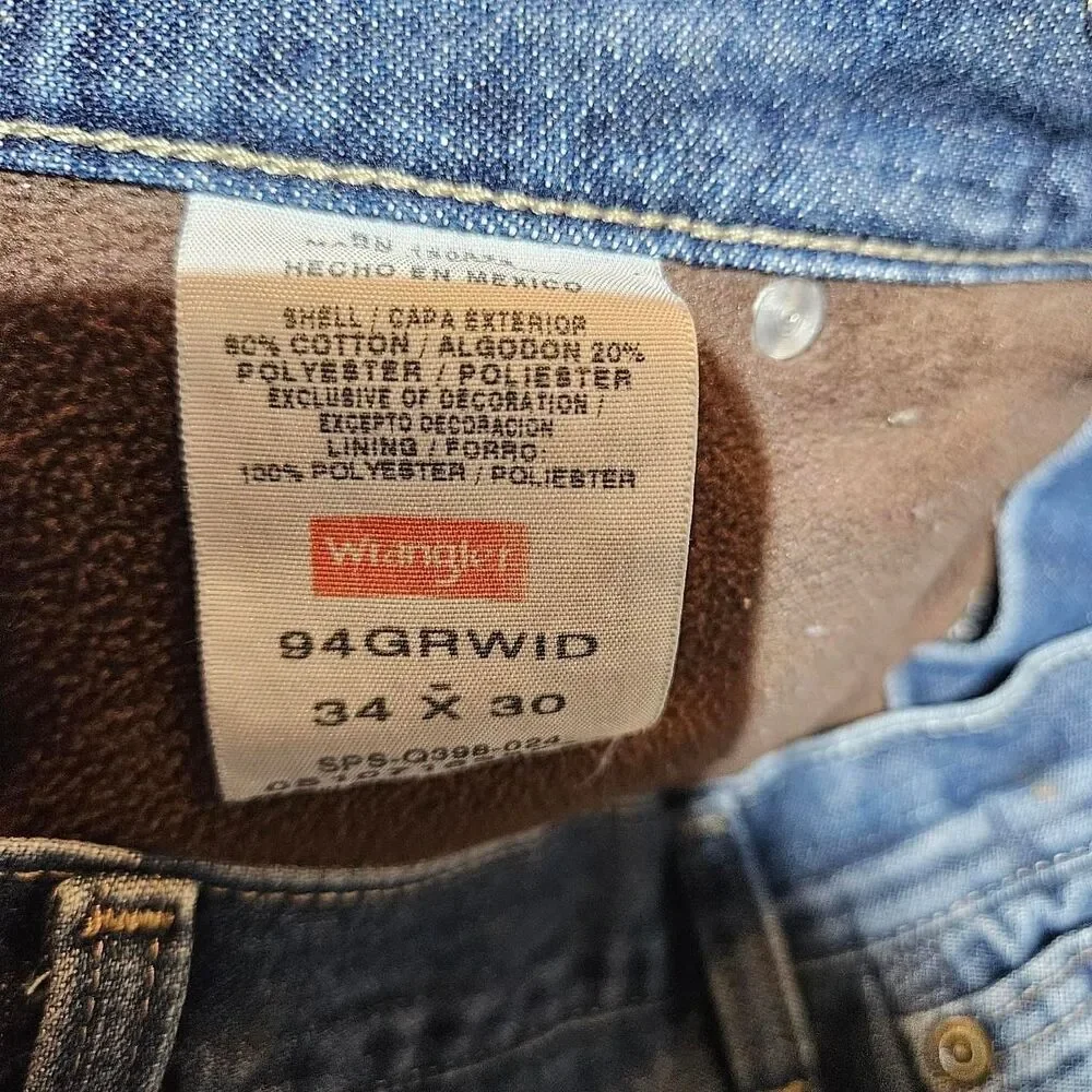 vintage workwear indie fleece lined carpenter jeans